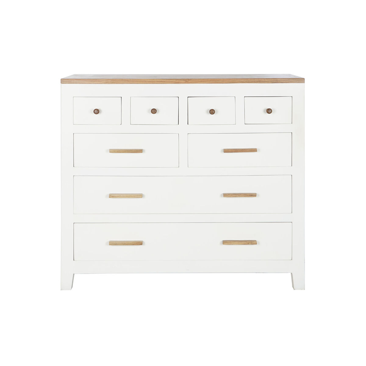 Cassettiera DKD Home Decor Bianco Marrone Acacia Legno di mango Città 110 x 45 x 100 cm 7 S3052626_5