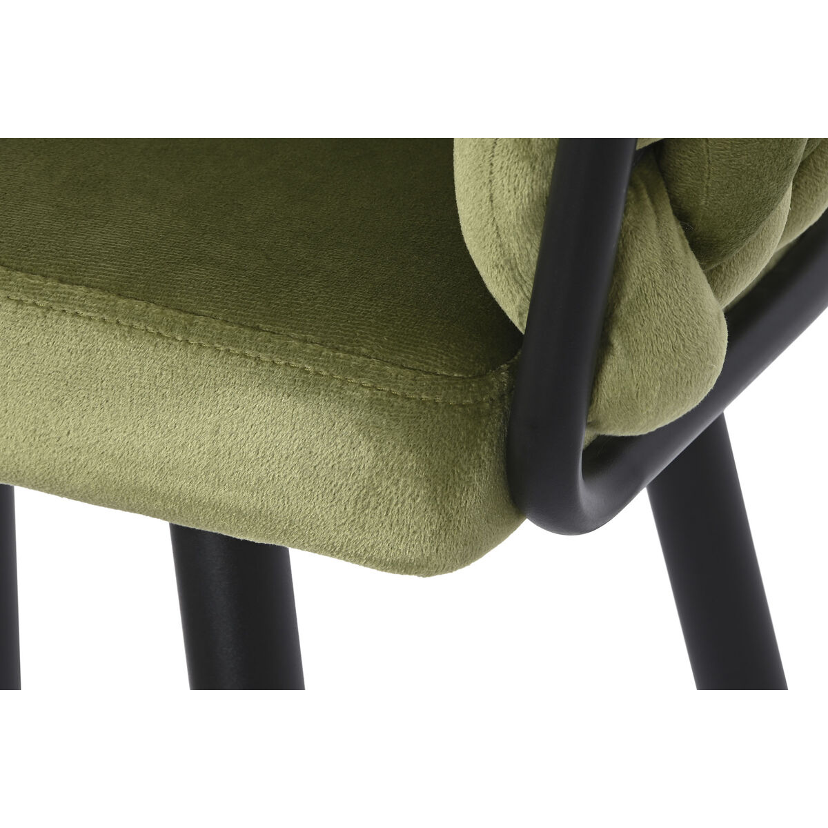Sgabello DKD Home Decor Nero Verde Velluto Metallo 61 x 52 x 101 cm 4 S3052861_2
