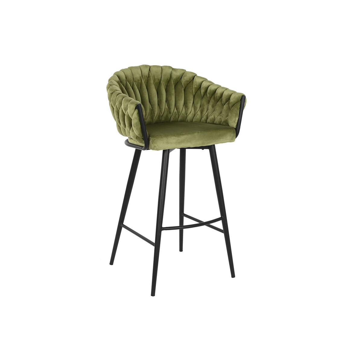 Sgabello DKD Home Decor Nero Verde Velluto Metallo 61 x 52 x 101 cm 2 S3052861_0