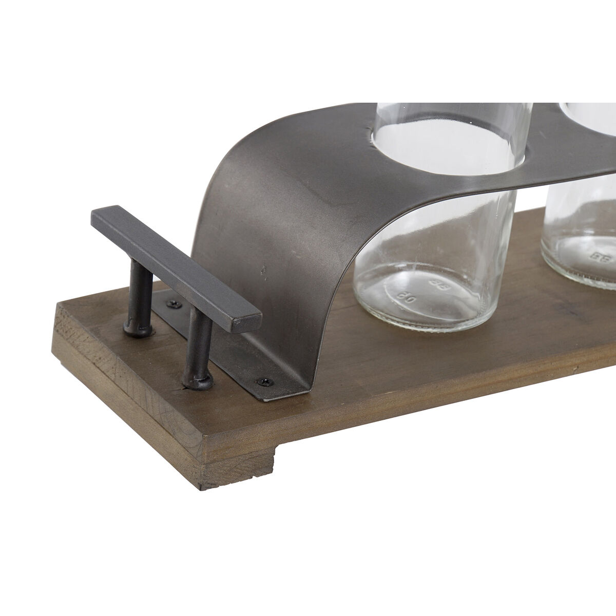 Vaso DKD Home Decor Marrone Nero Metallo Cristallo 45 x 11 x 22 cm (3 Pezzi) 3 S3055895_1