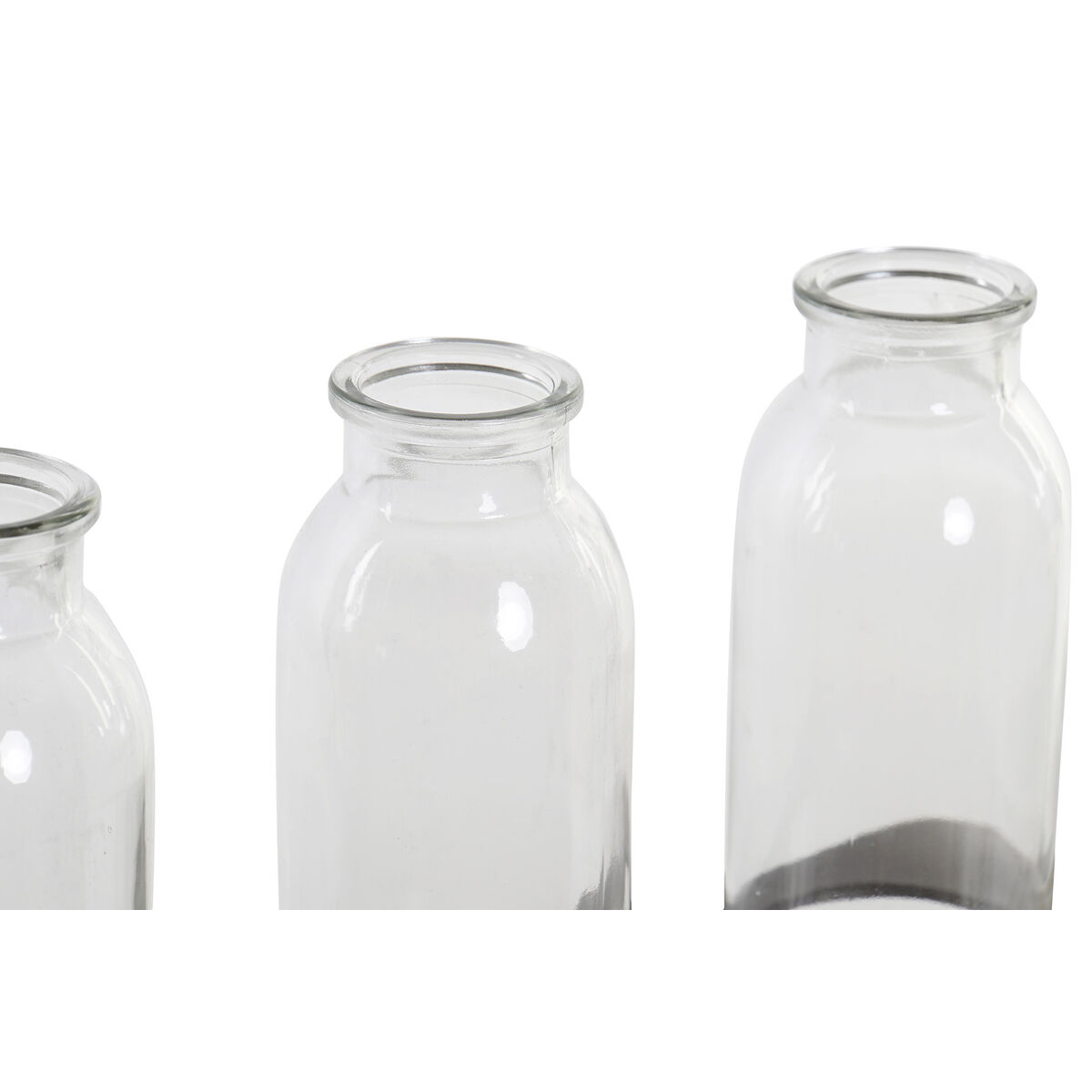 Vaso DKD Home Decor Marrone Nero Metallo Cristallo 45 x 11 x 22 cm (3 Pezzi) 4 S3055895_2