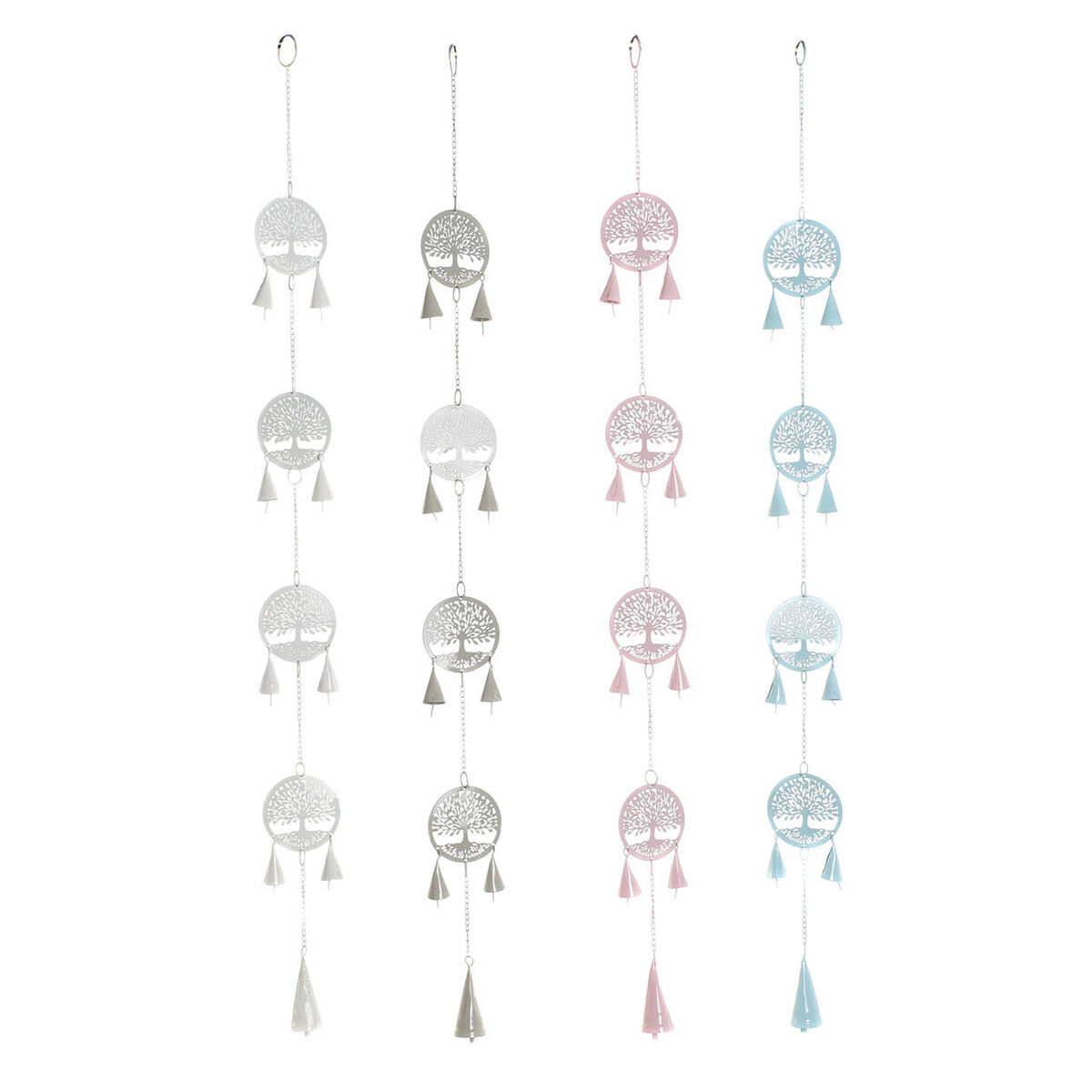 Decorazione pensile DKD Home Decor Albero Bianco (4 Unità) 2 V3402132_0