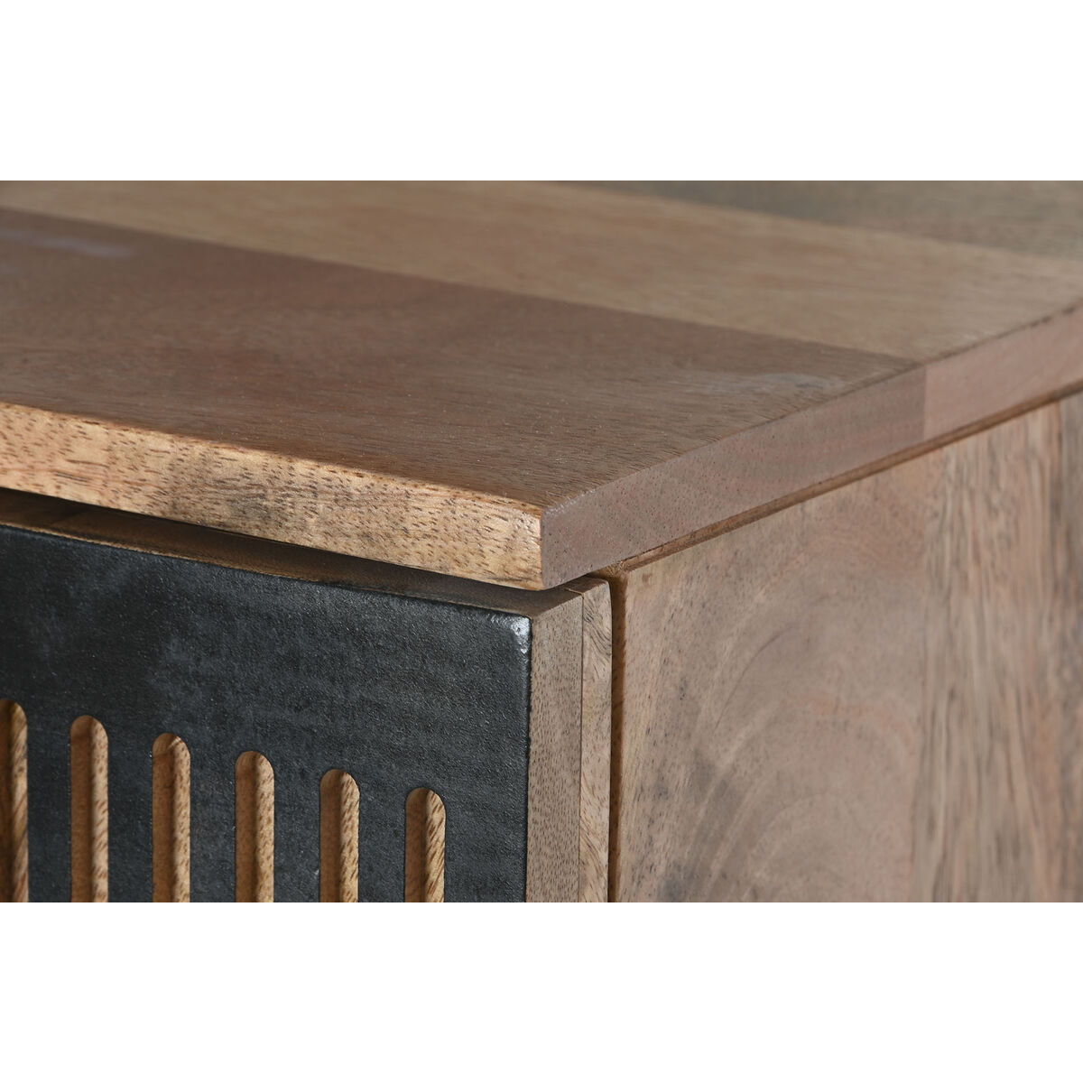 Armadio Home ESPRIT Nero Dorato Naturale Legno 85 x 38 x 134 cm 4 S3053566_2