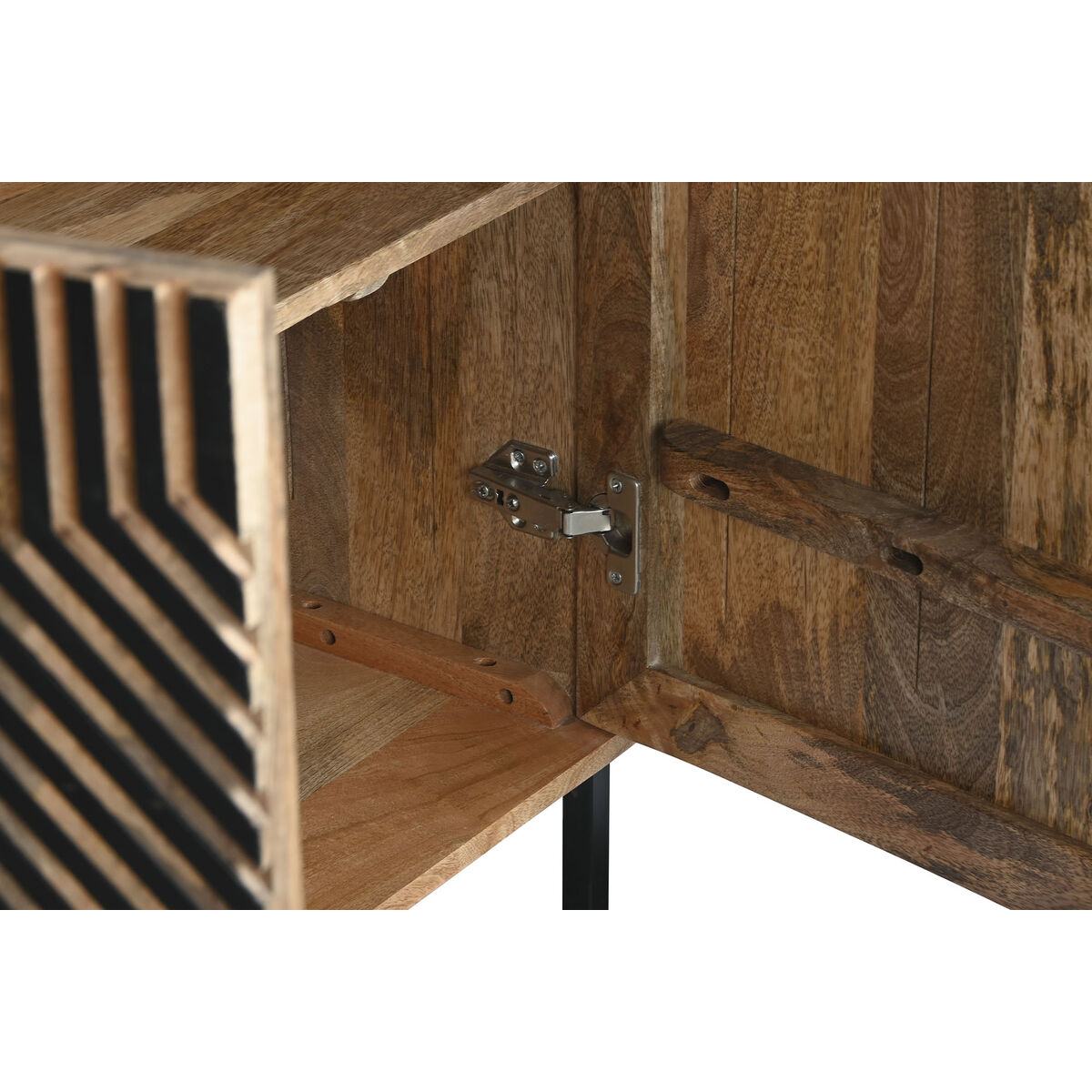 Credenza Home ESPRIT Nero Dorato Naturale Legno 180 x 40 x 80 cm 7 S3053567_5