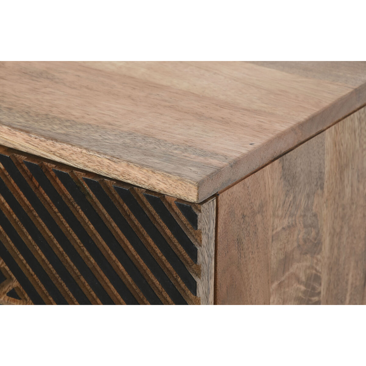 Mobile TV Home ESPRIT Nero Dorato Naturale Legno Legno di mango 180 x 40 x 50 cm 4 S3053568_2