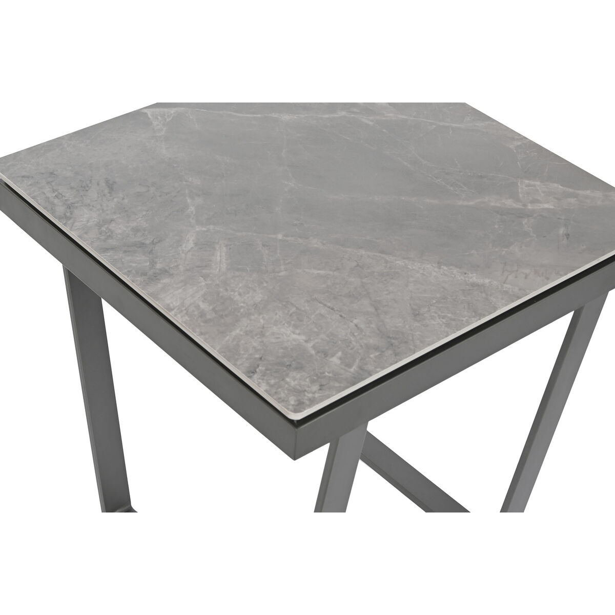 Tavolo aggiuntivo Home ESPRIT Grigio Metallo 51 x 51 x 53 cm 3 S3054113_1