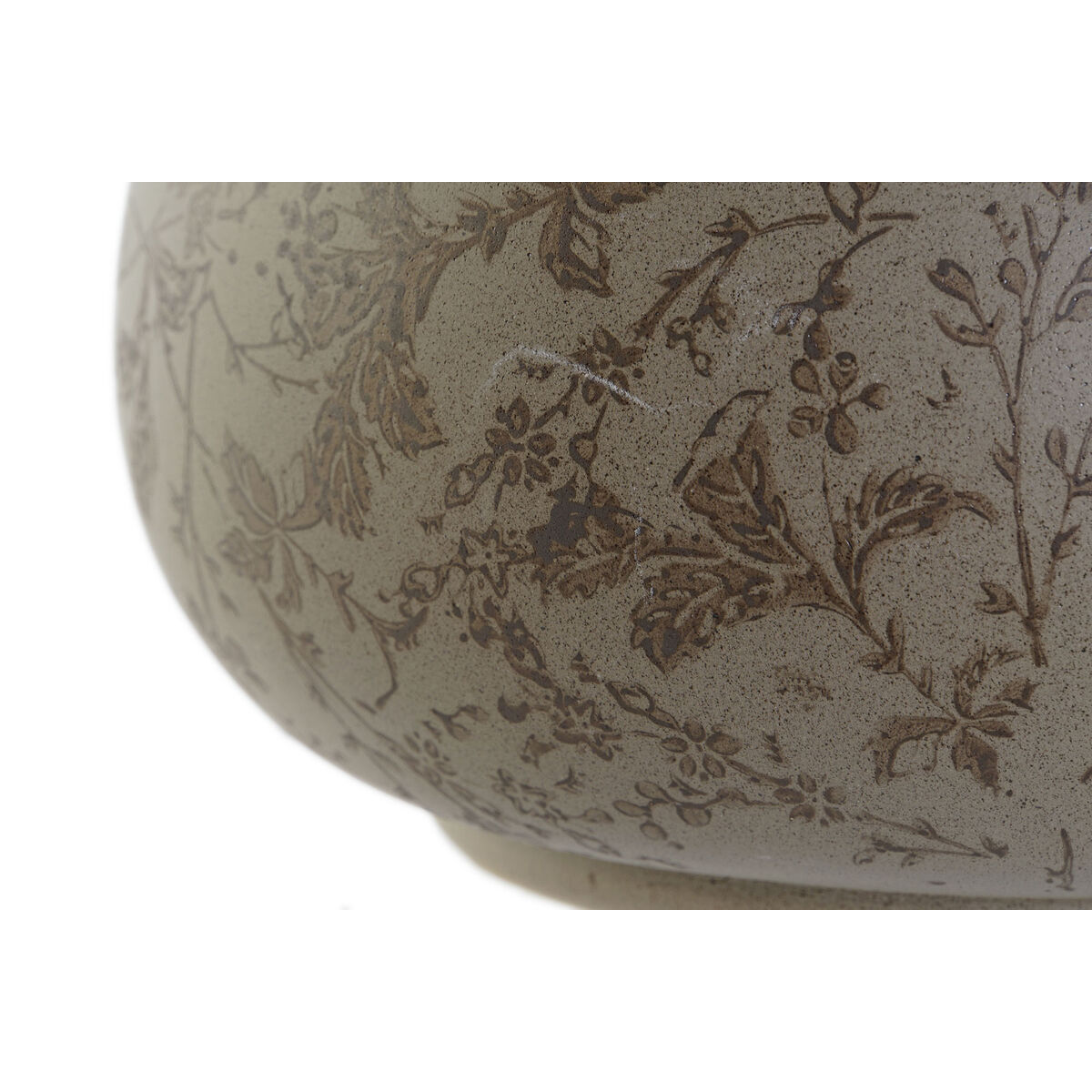 Vaso Home ESPRIT Marrone Verde Gres Foglia della pianta 21 x 20 x 16 cm 3 S3053971_1