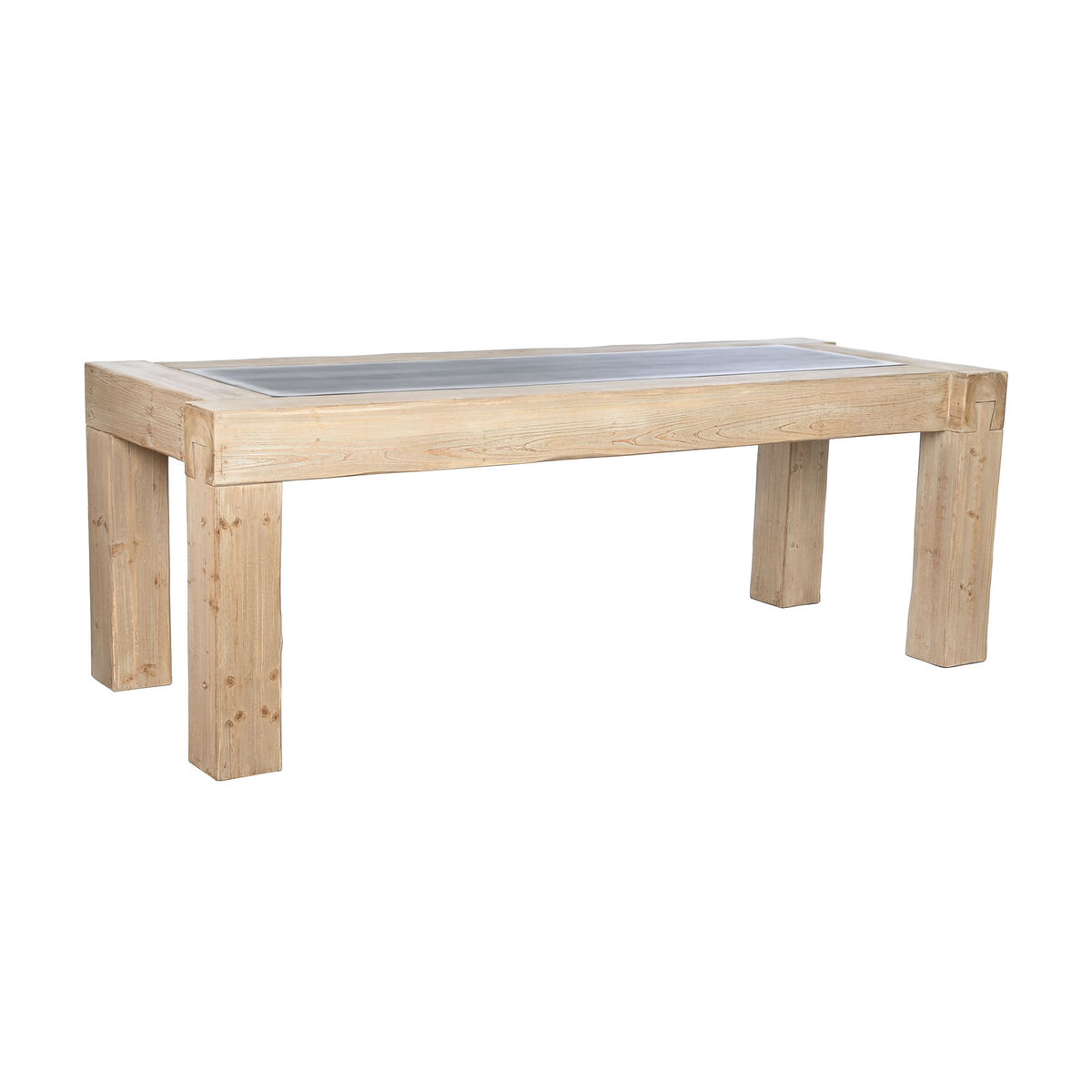 Tavolo da Pranzo Home ESPRIT Naturale Abete Legno MDF 220 x 90 x 76 cm 2 S3053784_0