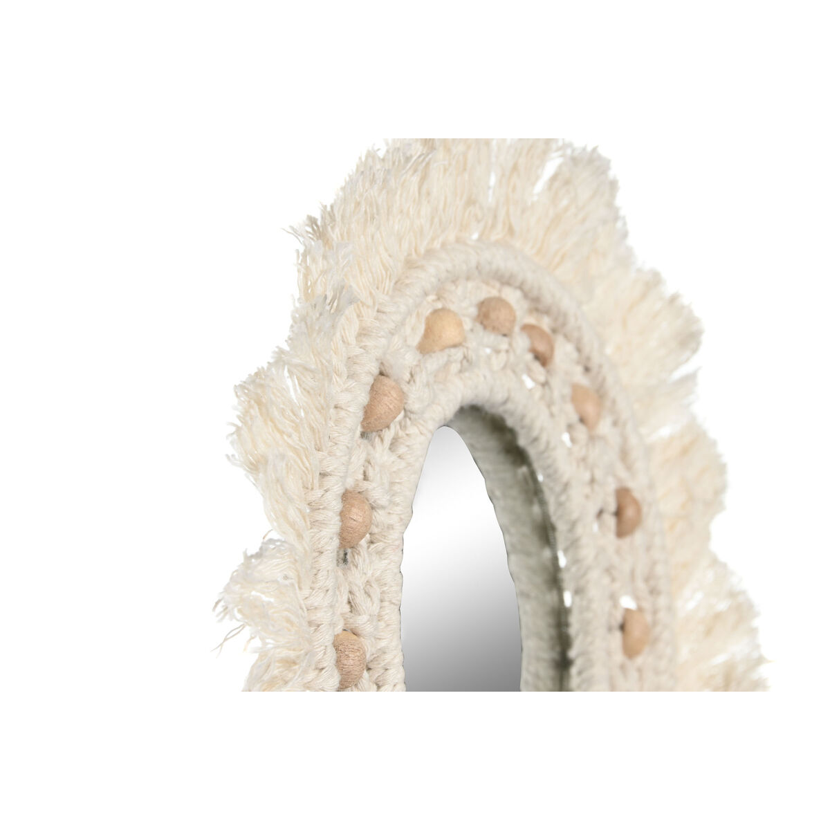 Specchio da parete Home ESPRIT Bianco Boho 20 x 1 x 20 cm (3 Pezzi) 3 S3057319_1