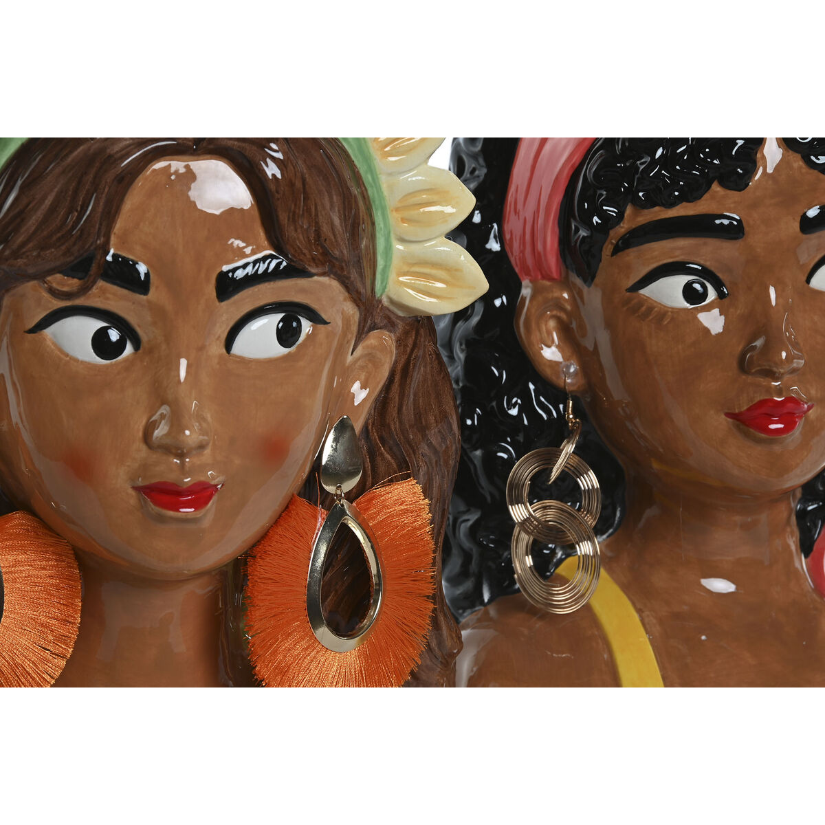 Vaso Home ESPRIT Multicolore Tropicale 21 x 16 x 25 cm (2 Unità) 3 S3057501_1