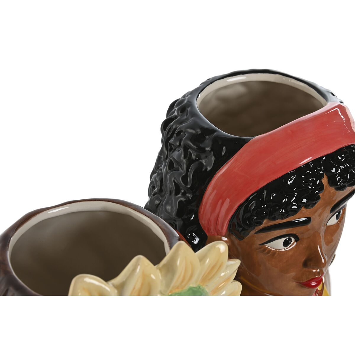 Vaso Home ESPRIT Multicolore Tropicale 21 x 16 x 25 cm (2 Unità) 4 S3057501_2