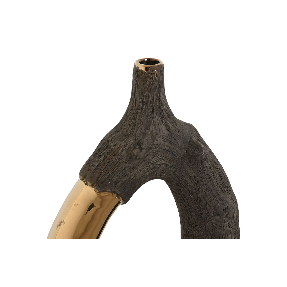 Vaso Home ESPRIT Marrone Dorato Gres Moderno 20 x 8 x 31 cm 3 S3056332_1