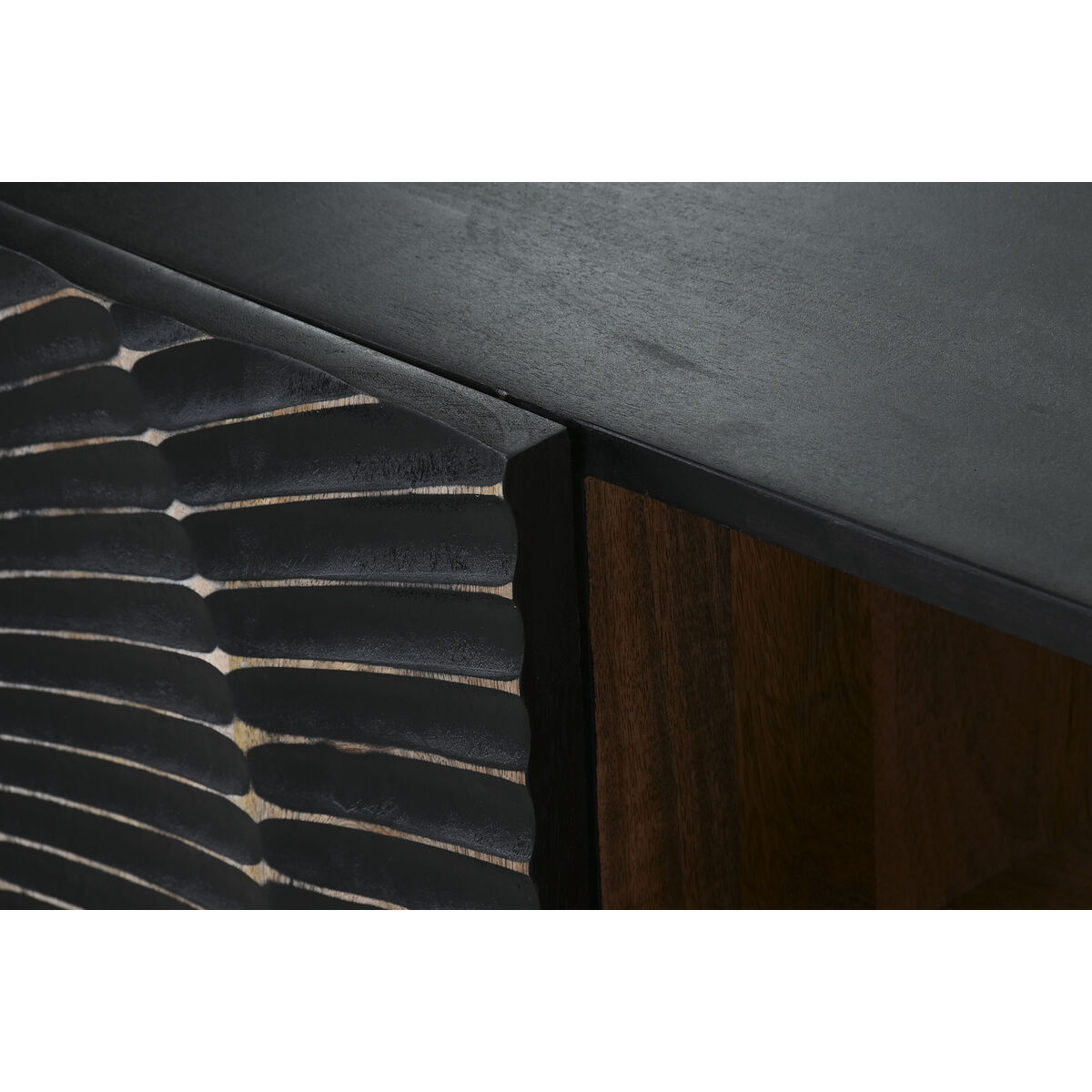 Mobile TV Home ESPRIT Nero Metallo Legno di mango 160 x 40 x 50 cm 7 S3057386_5