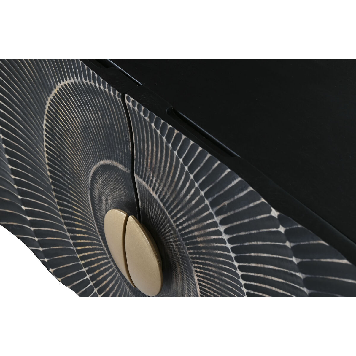 Mobile TV Home ESPRIT Nero Metallo Legno di mango 160 x 40 x 50 cm 8 S3057386_6