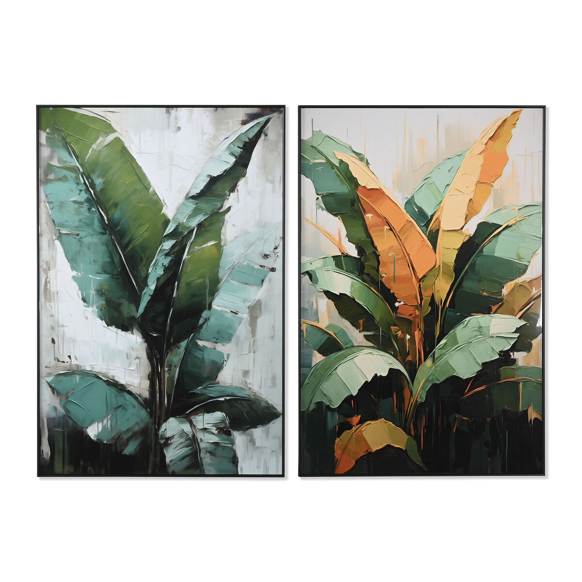 Tela Home ESPRIT Verde Palme Tropicale 80 x 3,5 x 120 cm (2 Unità) 2 S3058285_0