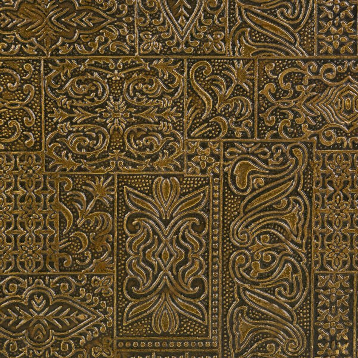 Scatola-Portagioie Alexandra House Living Marrone scuro Ottone Legno di mango Legno MDF 20 x 7 x 20 cm 6 D1630614_4