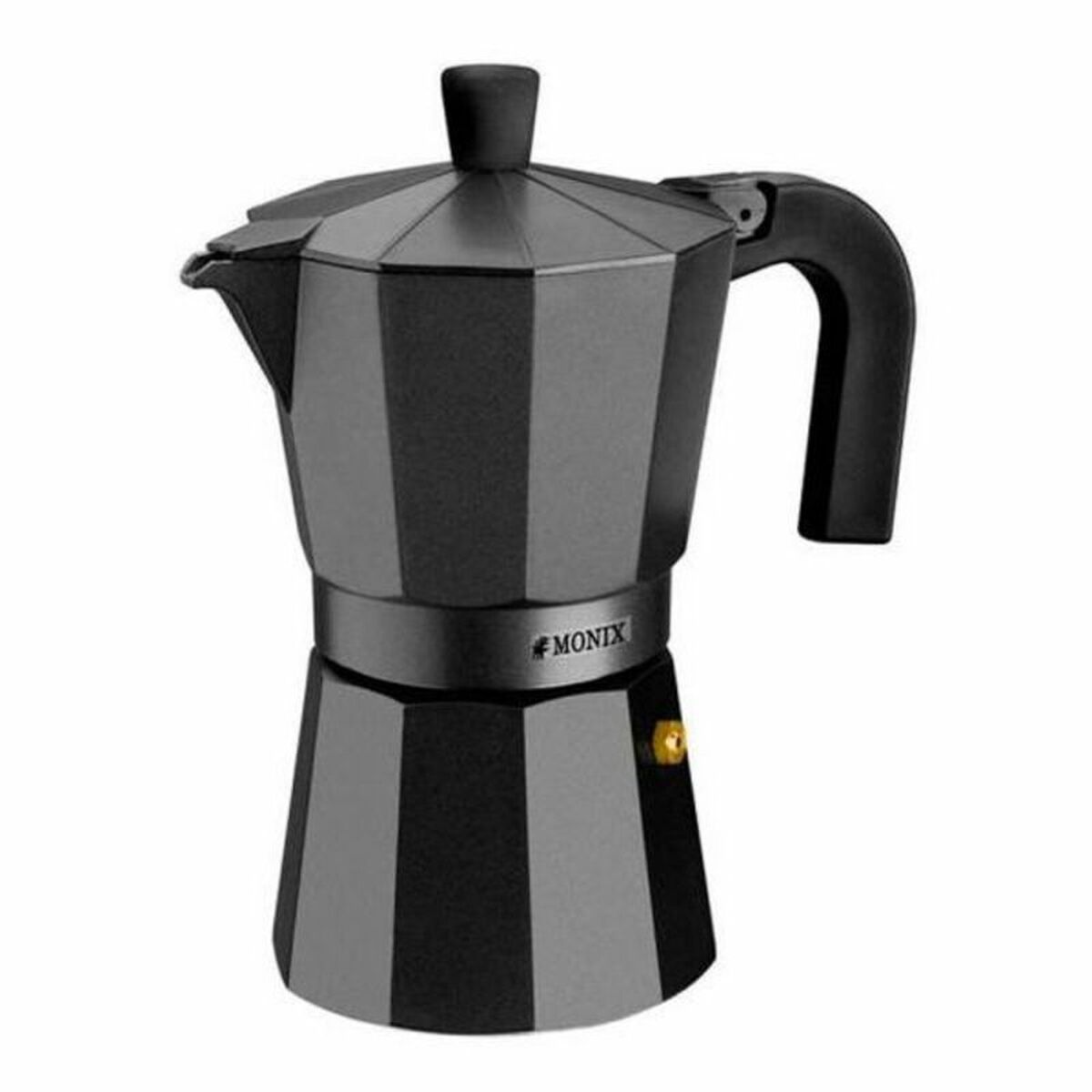 Caffettiera Italiana Monix Braisogona_M640003 Nero 3 Tazze Alluminio 2 S9910332_0