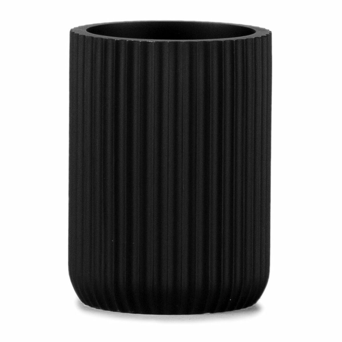 Portaspazzolini da Denti Andrea House Nero Mat Resina (Ø 7 x 9,5 cm) 2 S7919653_0