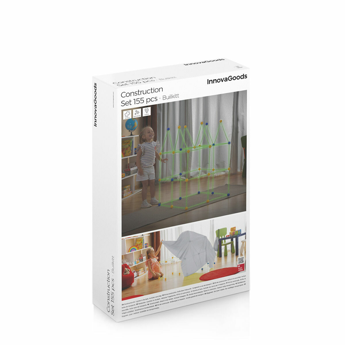 Kit di Costruzione di Fortini per Bambini Builkitt InnovaGoods 155 Pezzi 13 V0103803_11