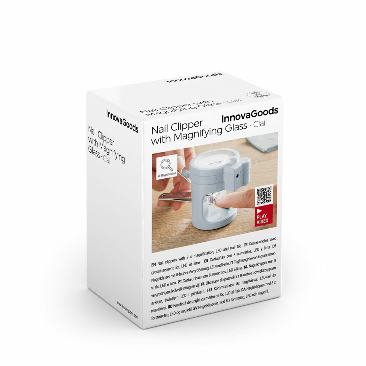 Tagliaunghie con Luce LED, Lente d'Ingrandimento e Lima Clail InnovaGoods 13 V0103840_11