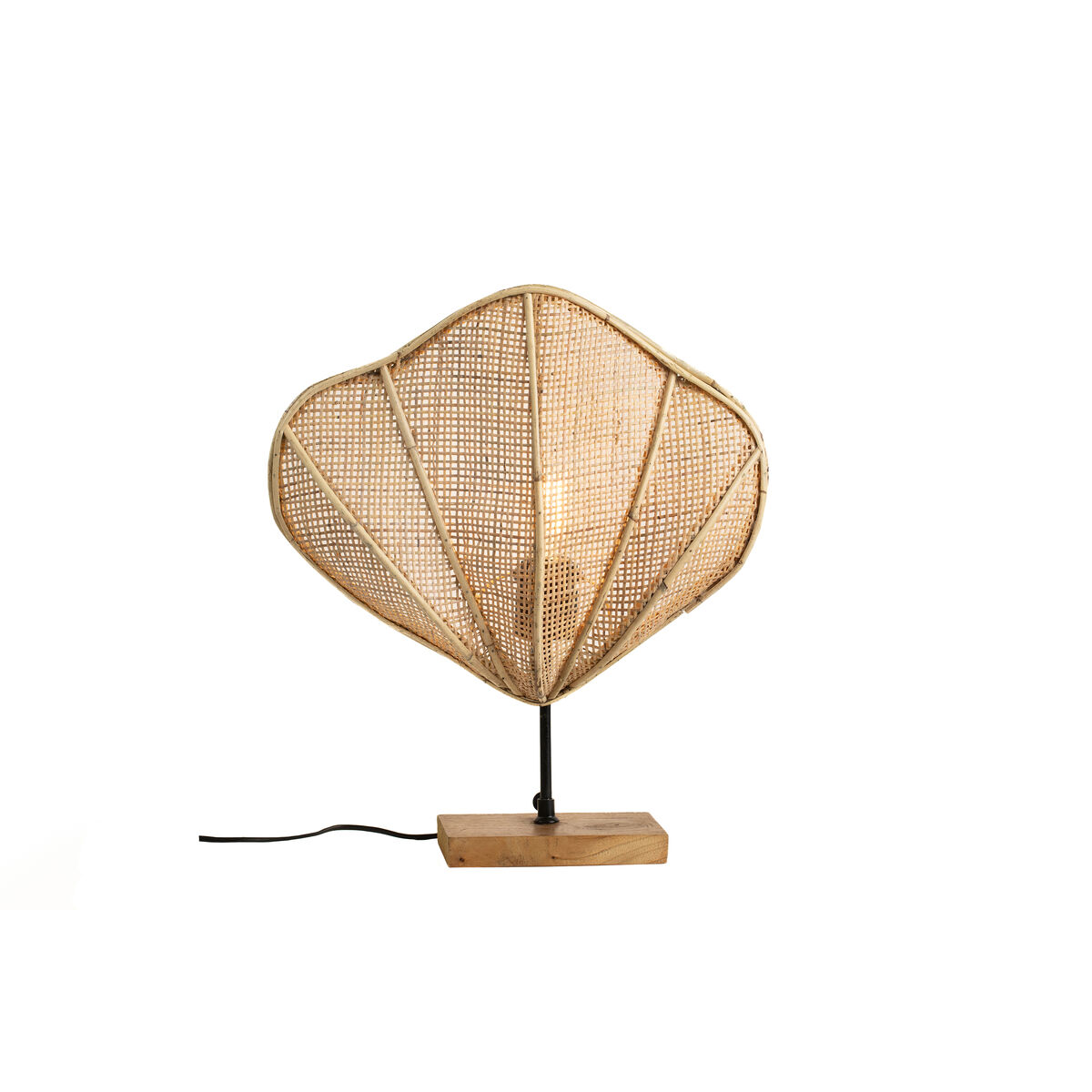 Lampada da tavolo Romimex Naturale Rattan 30 x 30 x 15 cm 2 D1618749_0