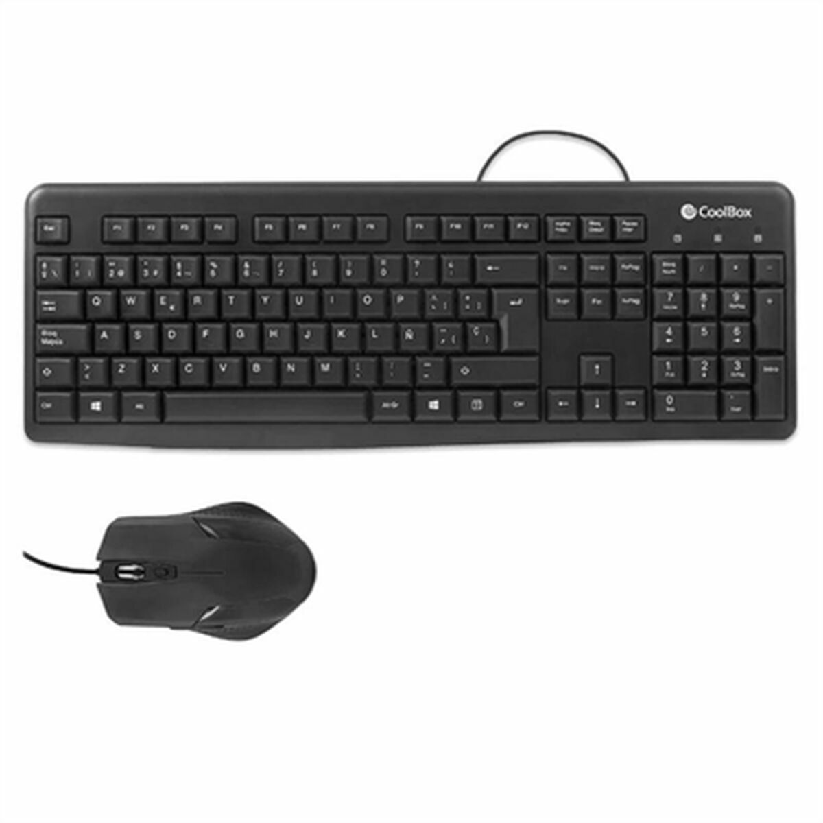 Tastiera e Mouse CoolBox COO-KTR-01U Nero Qwerty in Spagnolo QWERTY 2 S55179884_0