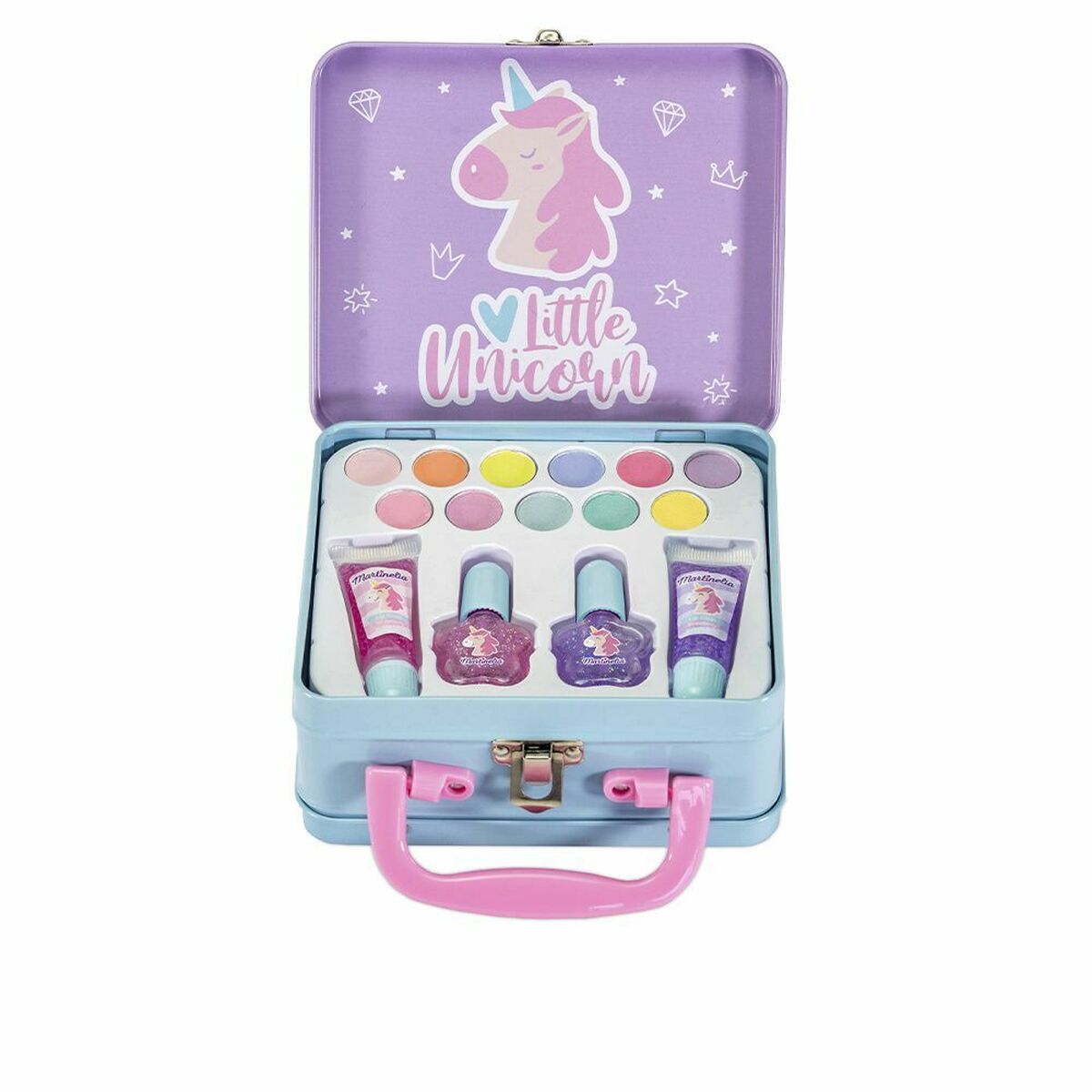 Set di Trucchi per Bambini Martinelia Unicorn Medium Tin Case 15 Unità (15 pcs) 2 S0593672_0