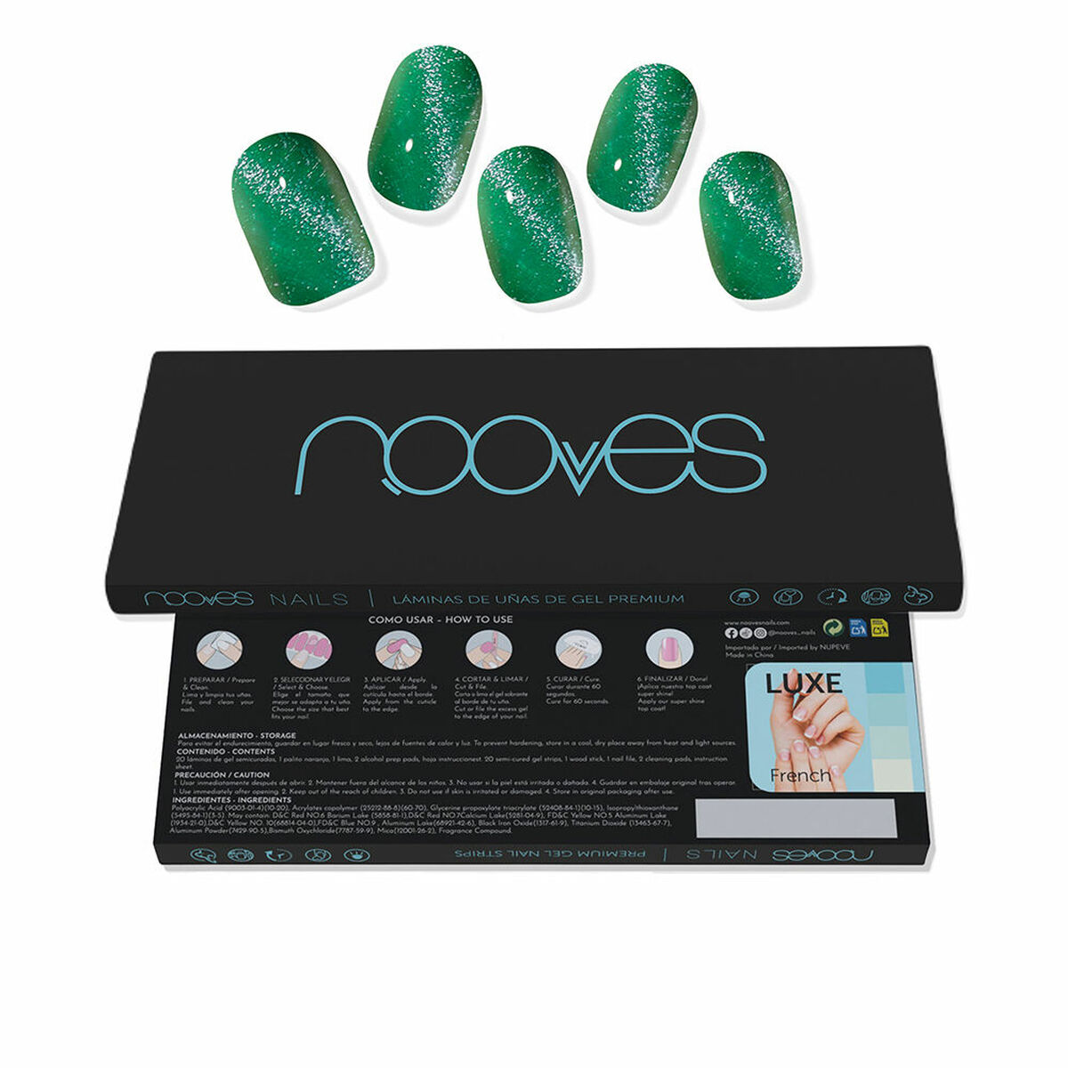 Gel Nail Foils Nooves Cat eye green (20 Unità) 2 S05120366_0