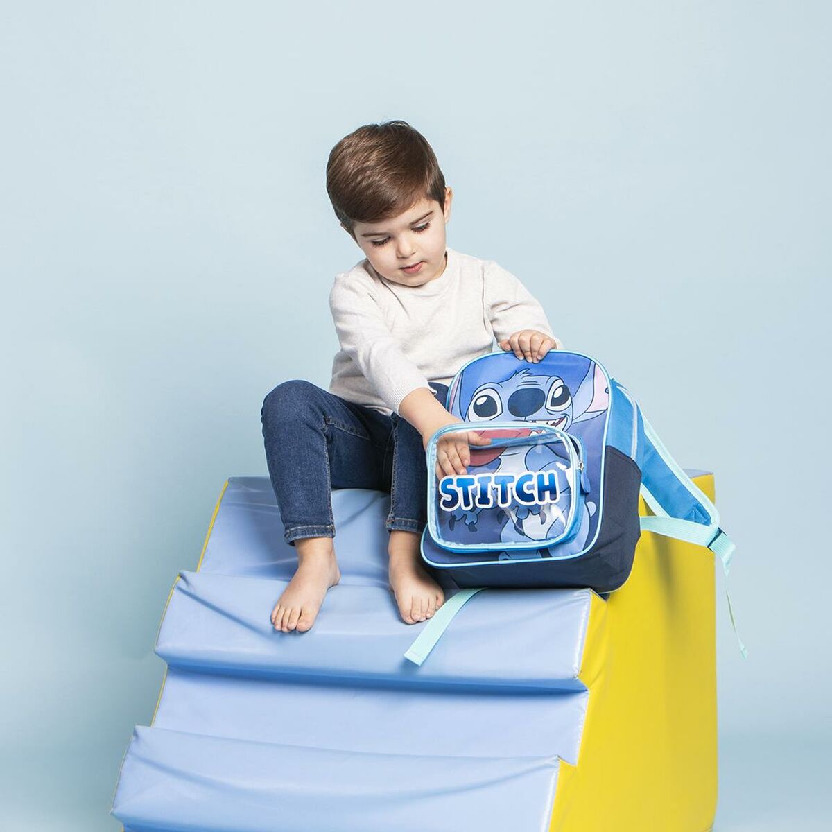 Zaino Scuola Stitch Azzurro 25 x 3 x 12 cm 10 S0740255_8