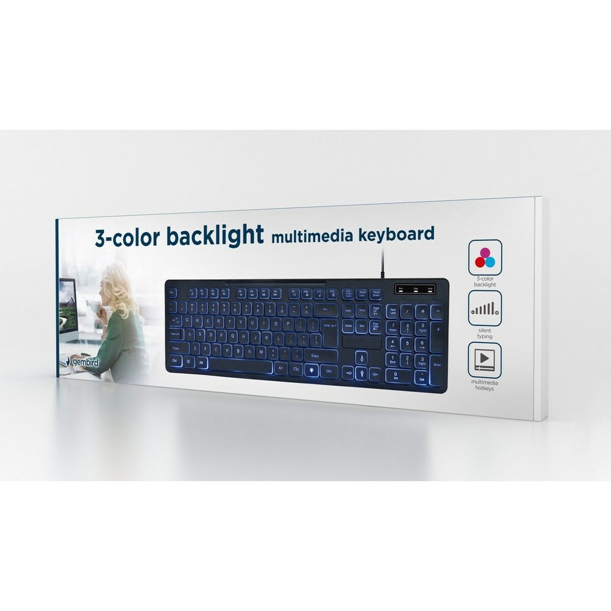 Tastiera GEMBIRD KB-UML3-02 Nero Inglese EEUU QWERTY 4 S9139206_2