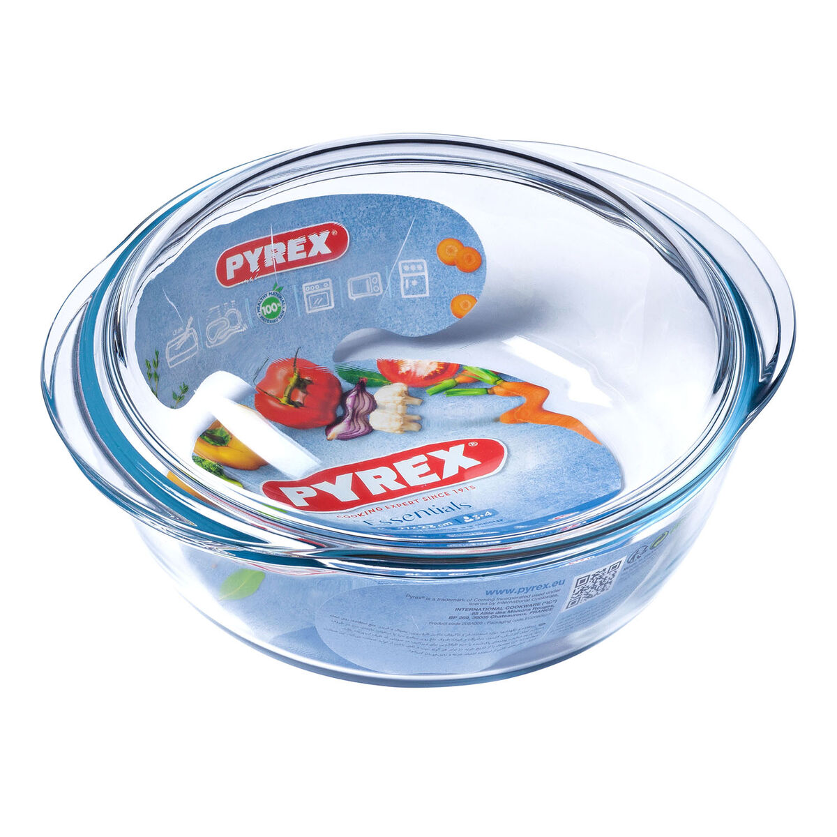 Casseruola con coperchio Pyrex Essentials Trasparente 3,2 L (3 Unità) 4 S2707439_2