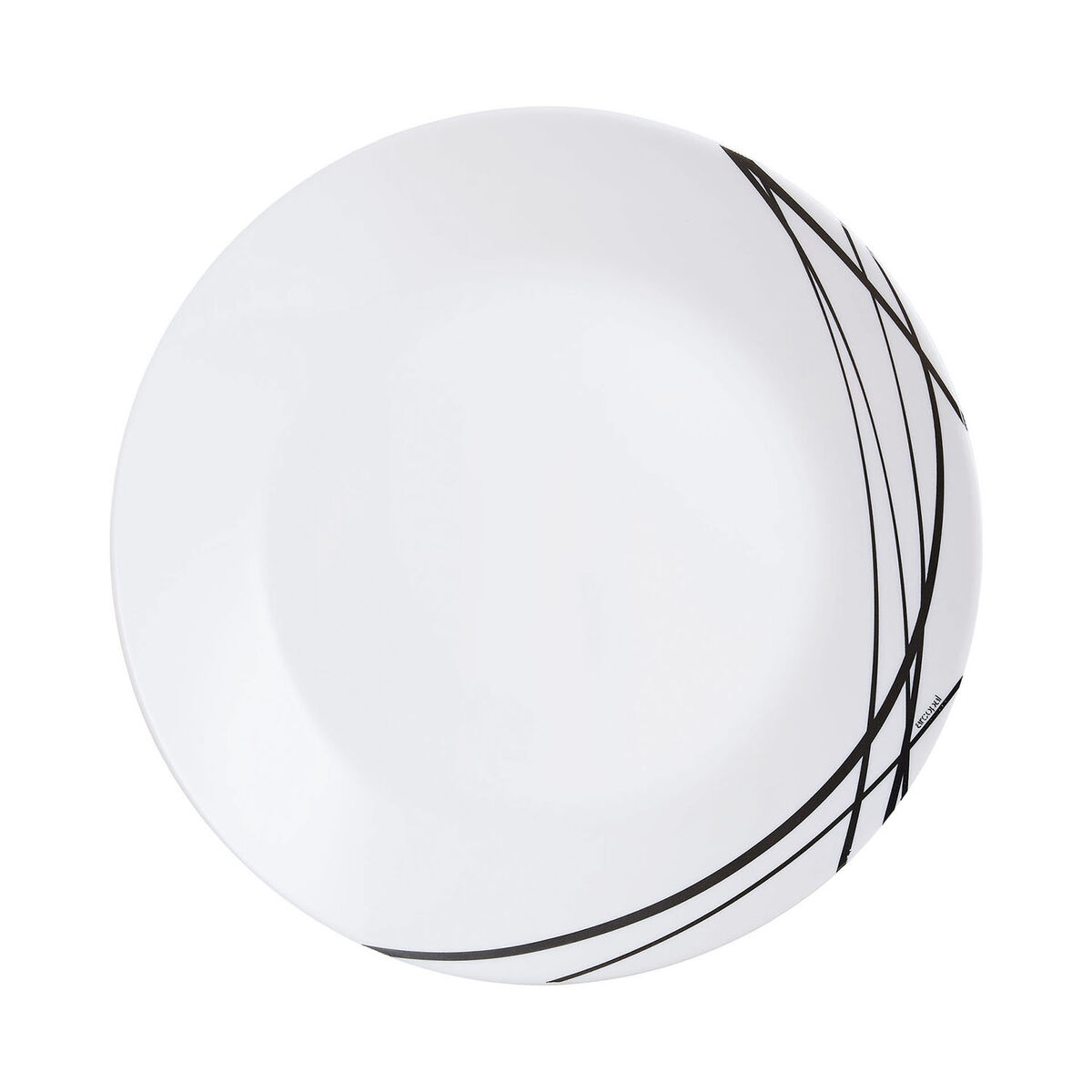 Piatto da pranzo Arcopal Domitille Negro Bicolore Vetro 25 cm (12 Unità) 4 S2707688_2