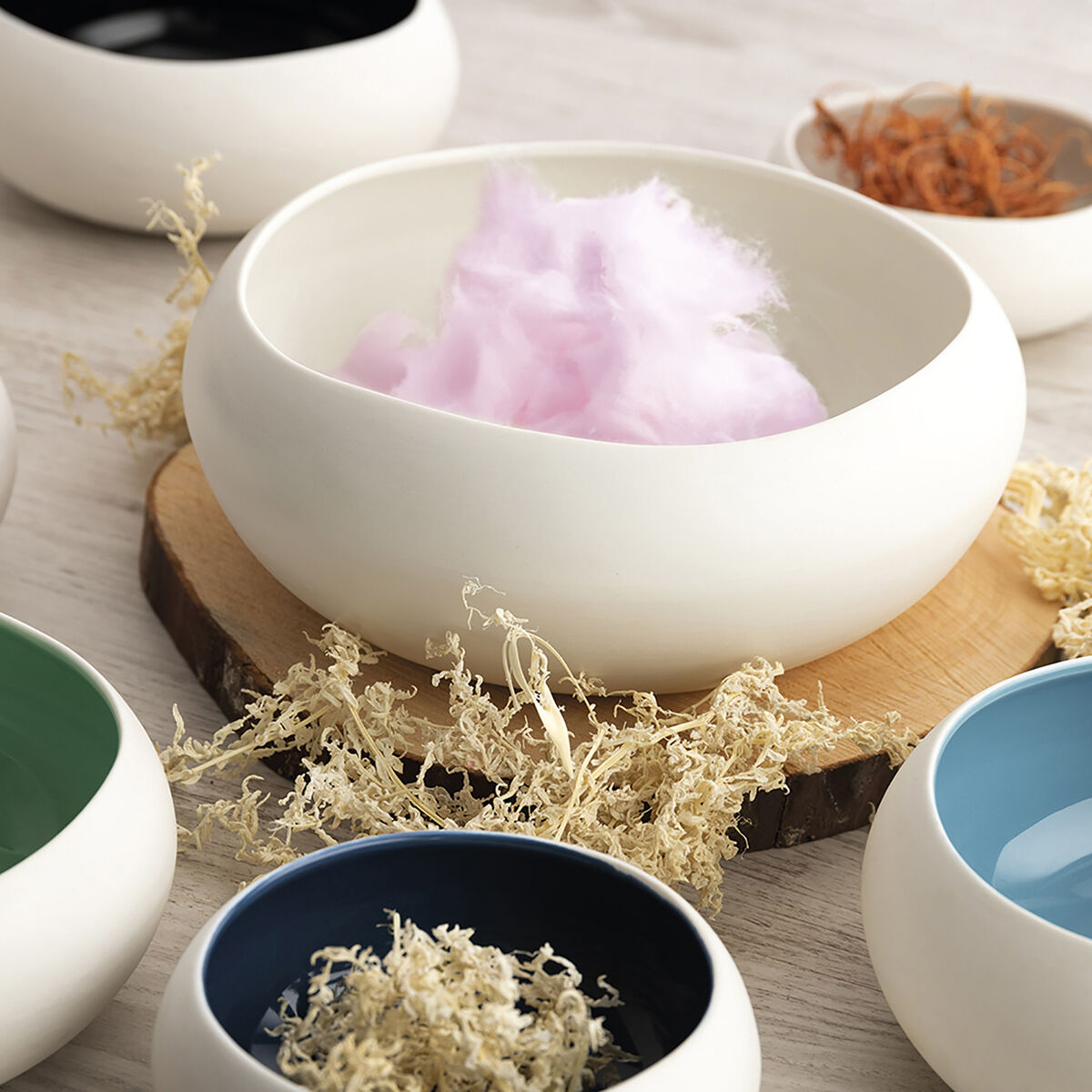 Ciotola per Aperitivi Ariane Organic Bianco Ceramica Ø 21 cm (2 Unità) 5 S2708064_3