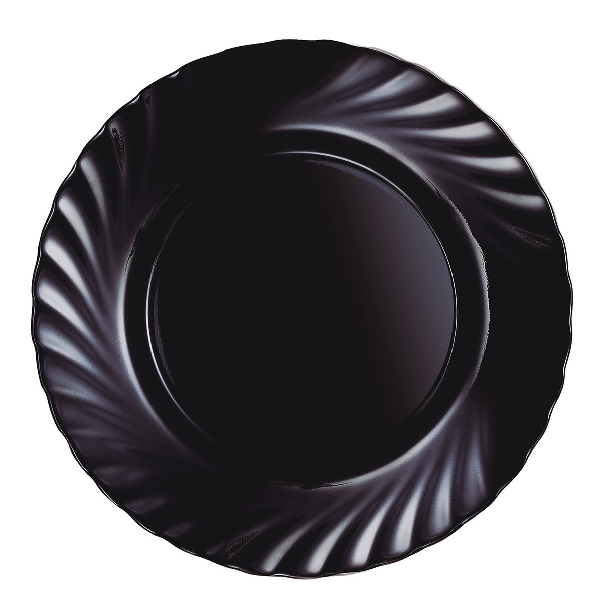 Piatto da pranzo Luminarc Trianon Black Nero Vetro Ø 24,5 cm (24 Unità) 4 S2709053_2