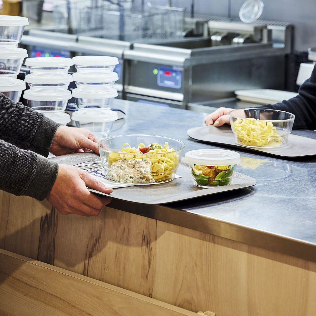 Porta Pranzo Rotondo con Coperchio Arcoroc So Urban Bicolore Vetro 1,1 L (12 Unità) 4 S2711242_2