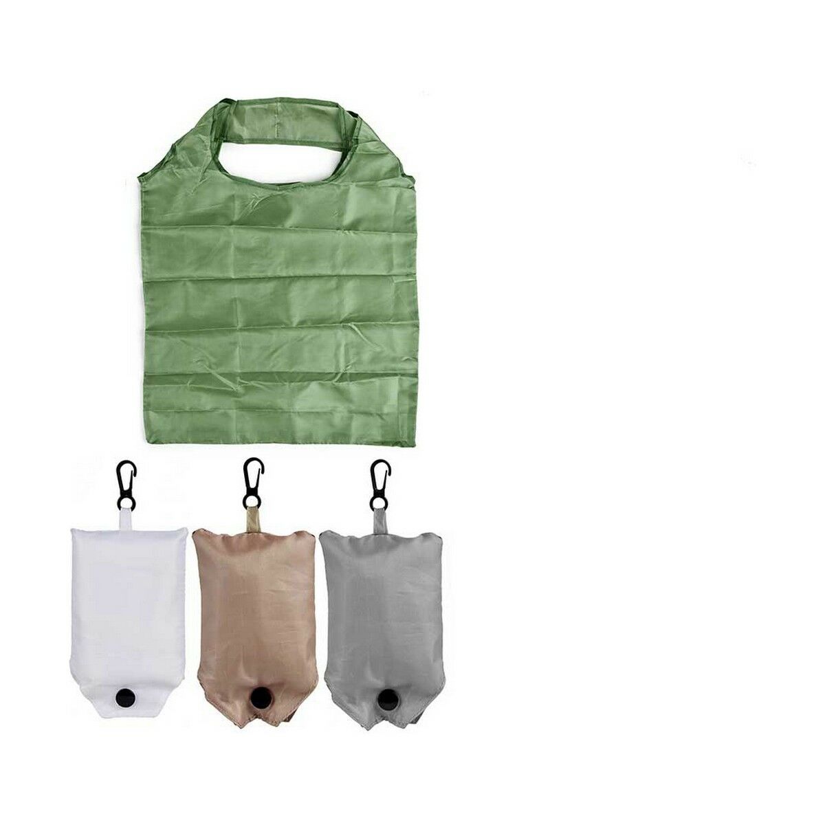 Borsa Pieghevole Kinvara HW424-1A Bianco Marrone Verde Grigio 42 x 40 cm (24 Unità) 3 S3624792_1