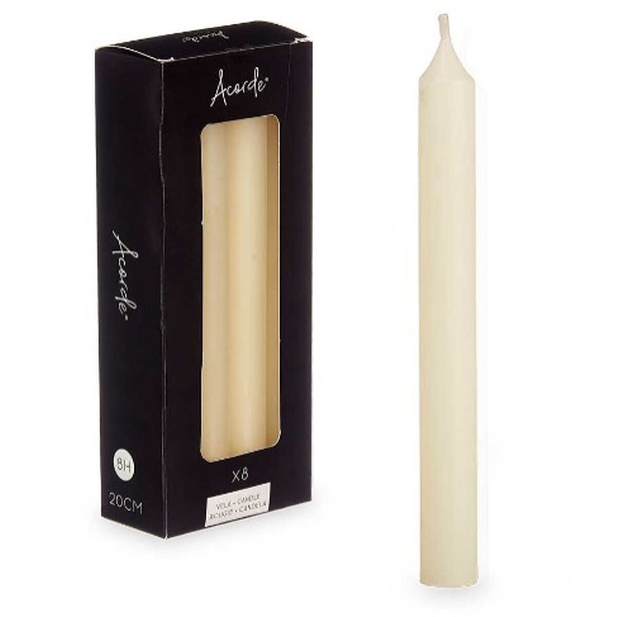 Set di Candele Acorde 126-B-AR Crema 2 x 2 x 20 cm (12 Unità) 5 S3631556_3
