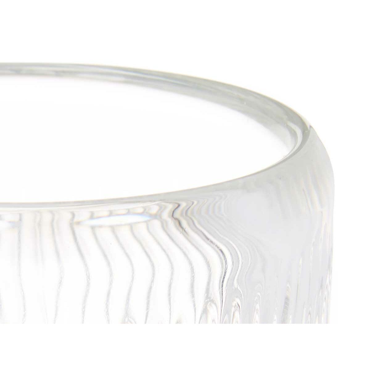 Portacandele Righe Trasparente Cristallo 9 x 9,5 x 9 cm (12 Unità) 5 S3631684_3