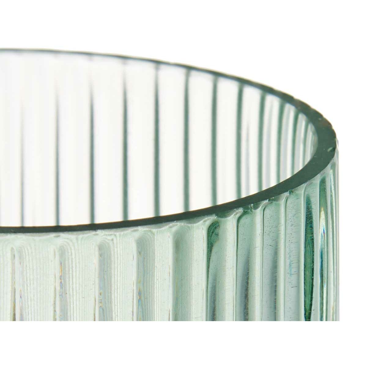 Vaso Righe Verde Cristallo 8 x 23 x 8 cm (8 Unità) 4 S3631704_2