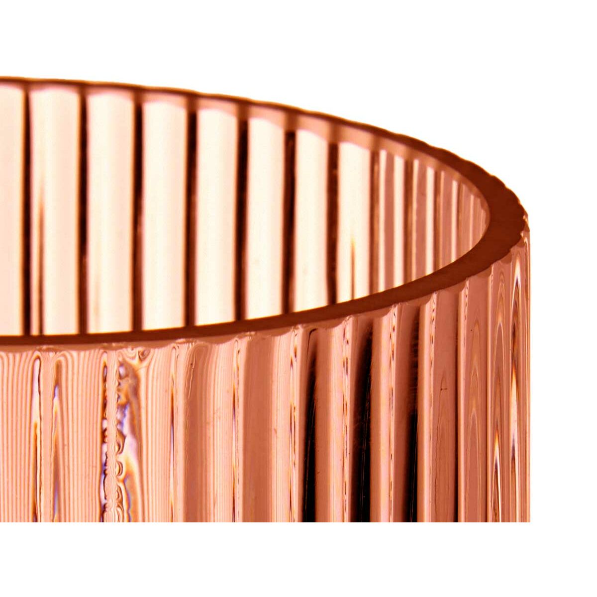 Vaso Righe Arancio Cristallo 8 x 23 x 8 cm (8 Unità) 4 S3631706_2