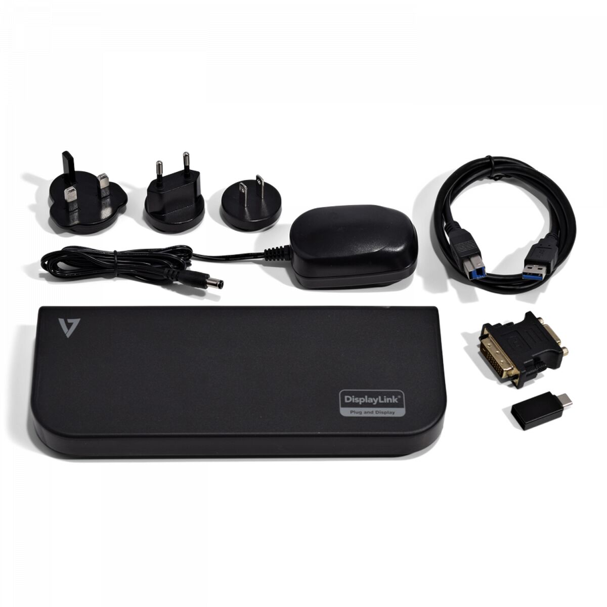 Hub USB V7 UDDS2 Nero 100 W 2 S55149589_0