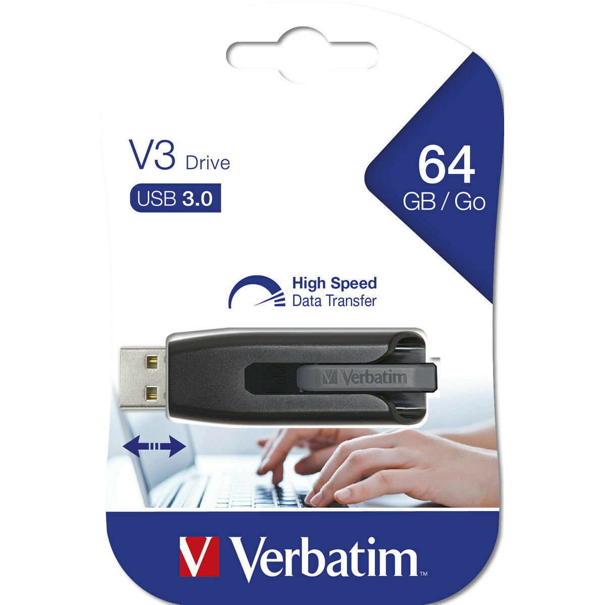 Memoria USB Verbatim V3 Grigio 64 GB 3 M0519716_1