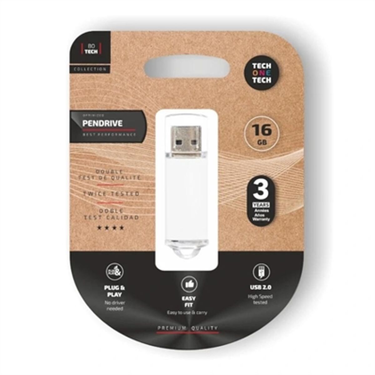 Memoria USB Tech One Tech Basic Bianco 16 GB 2 S0241690_0