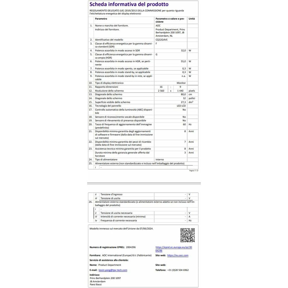Monitor Gaming AOC CQ32G4VE Quad HD 32" 18 S55283882_16