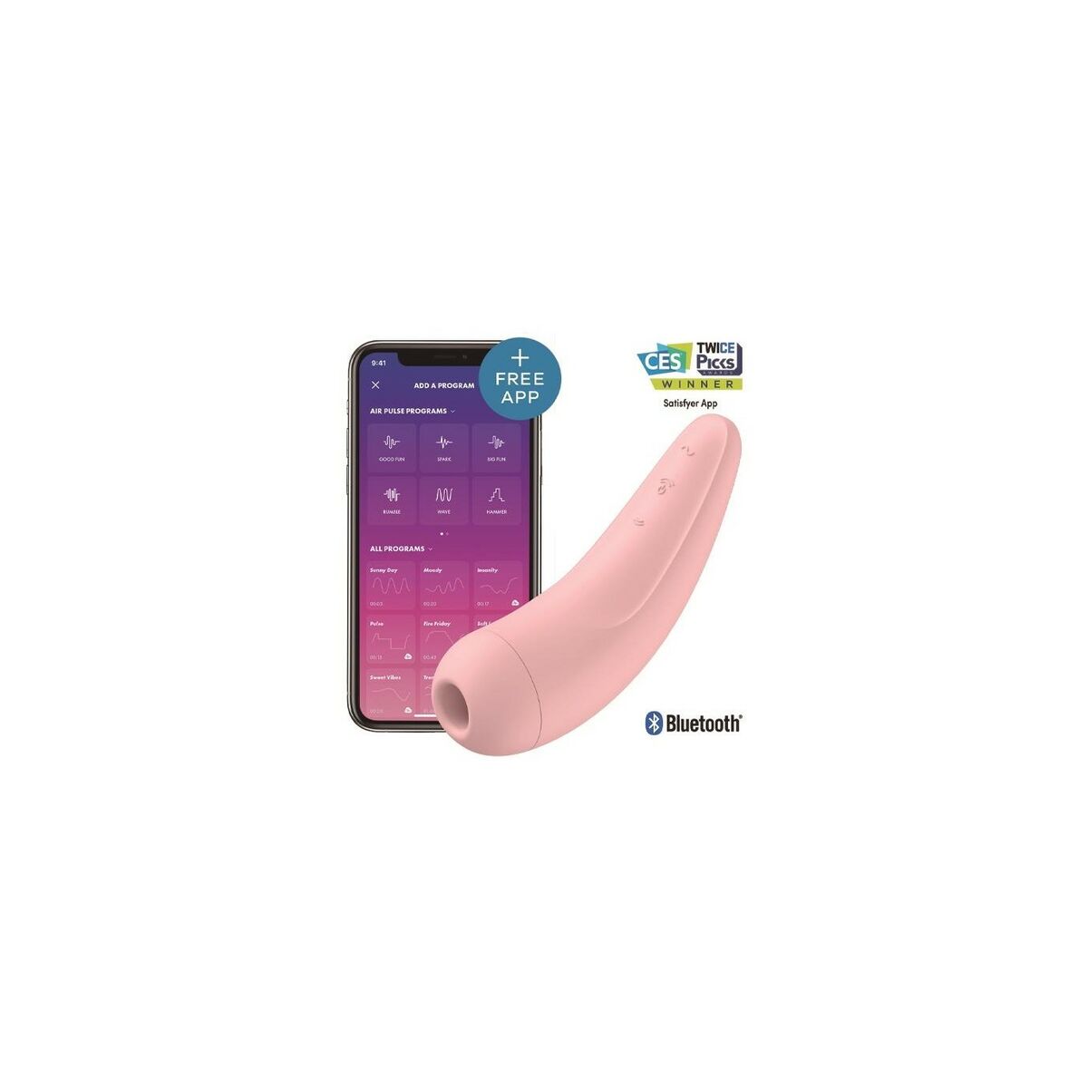 Vibratore Doppia Stimolazione Satisfyer Curvy 2 + Rosa 2 S0458727_0