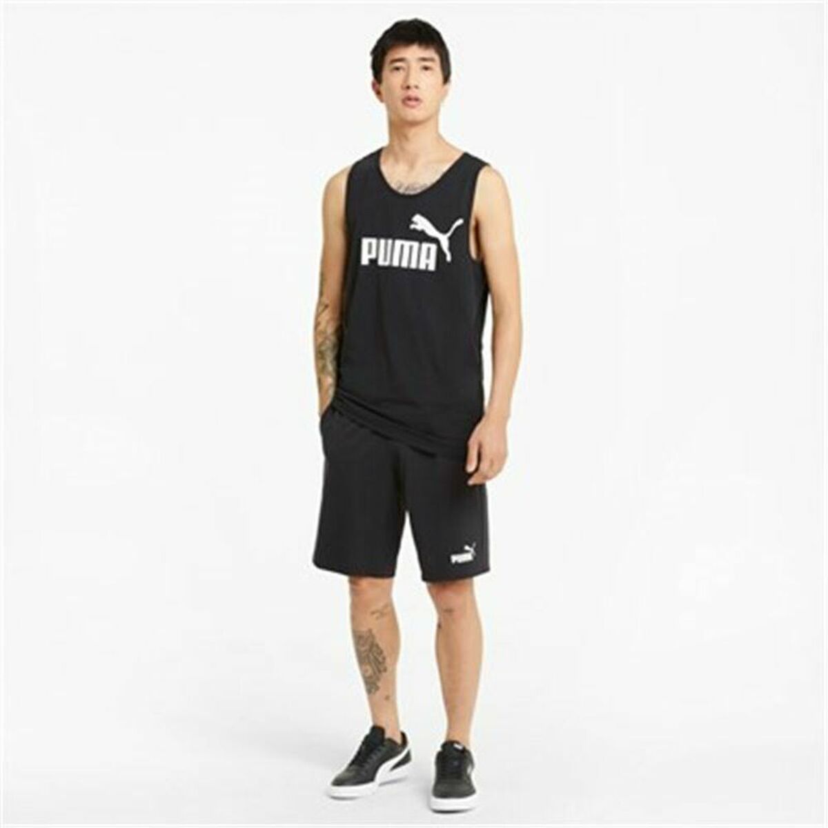 Pantaloni Corti Sportivi da Uomo Puma Essentials Nero 6 S6444130_4