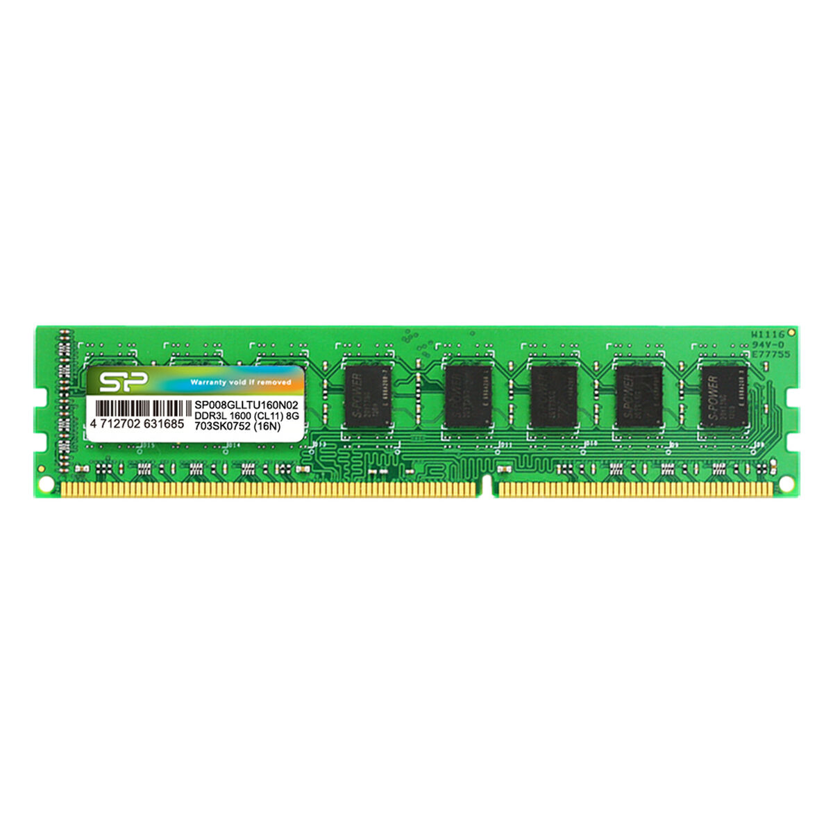 Memoria RAM Silicon Power SP008GLLTU160N02 8 GB 1600 mHz CL11 DDR3L 2 S0242039_0