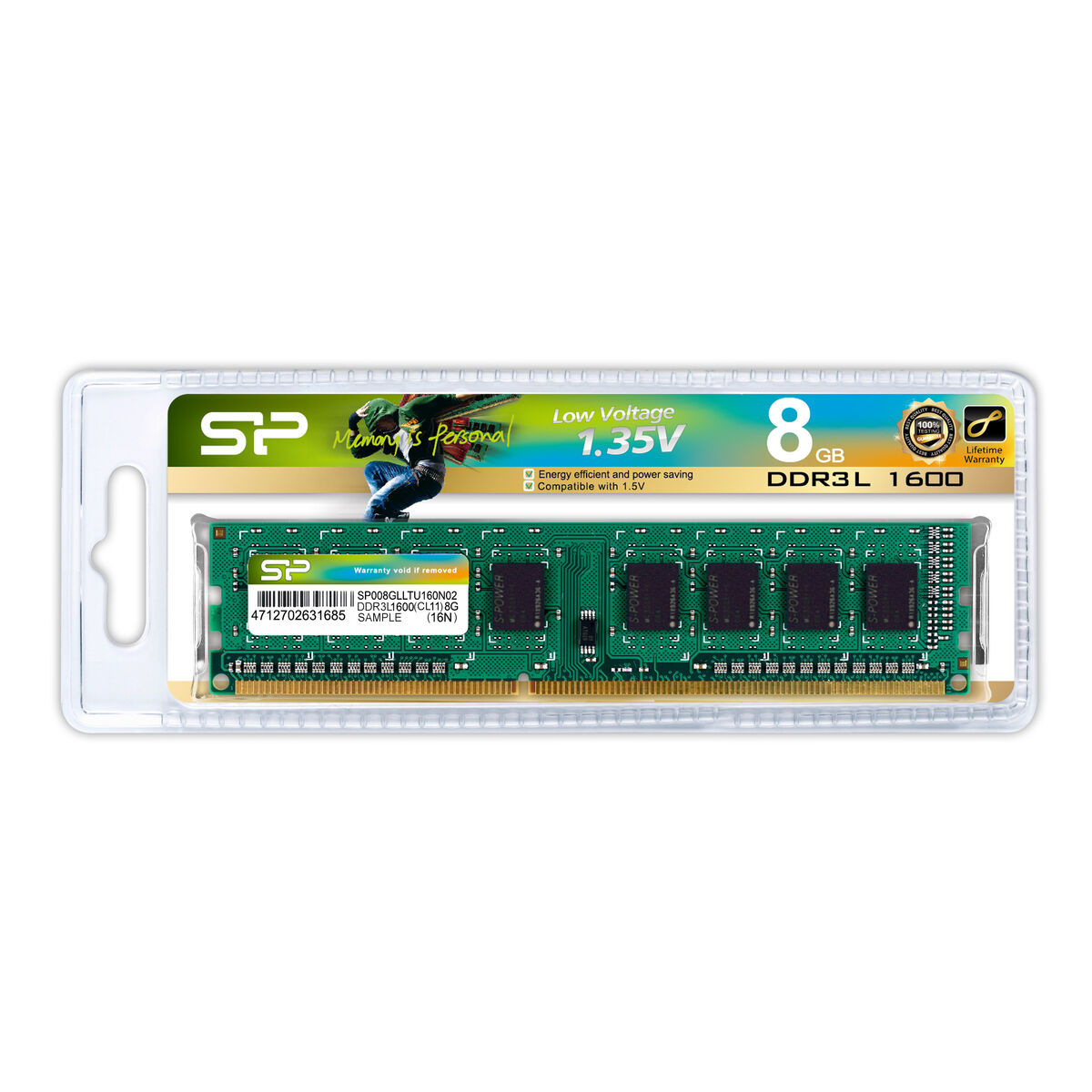 Memoria RAM Silicon Power SP008GLLTU160N02 8 GB 1600 mHz CL11 DDR3L 3 S0242039_1