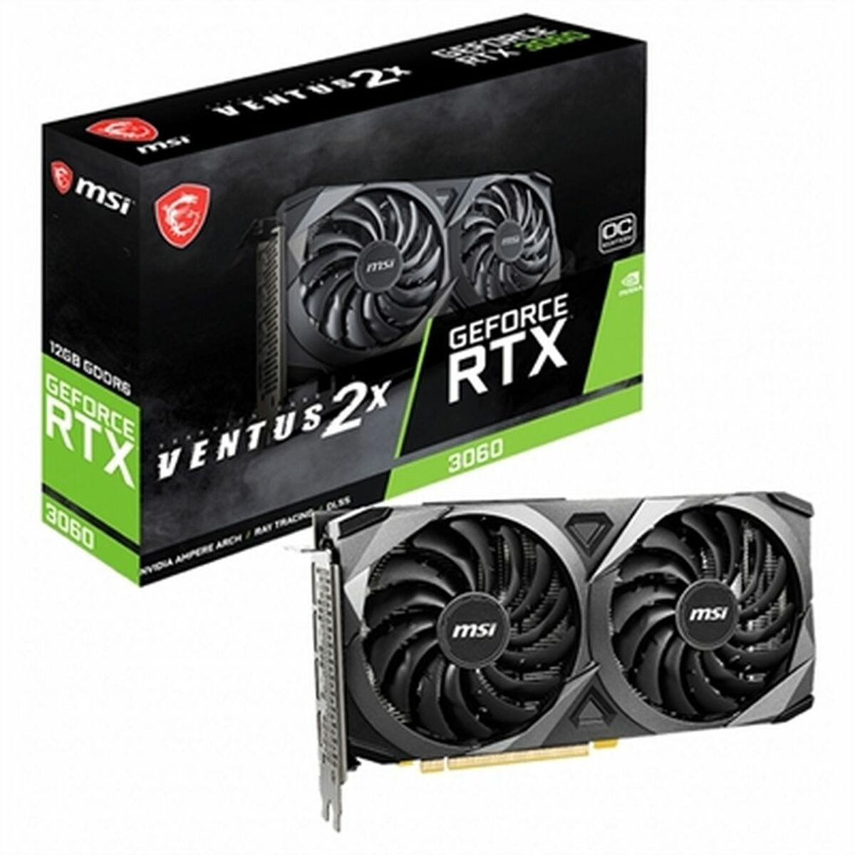 Scheda Grafica MSI GeForce RTX 3060 VENTUS 2X 12G OC GeForce RTX 3060 12 GB GDDR6 2 S7154159_0