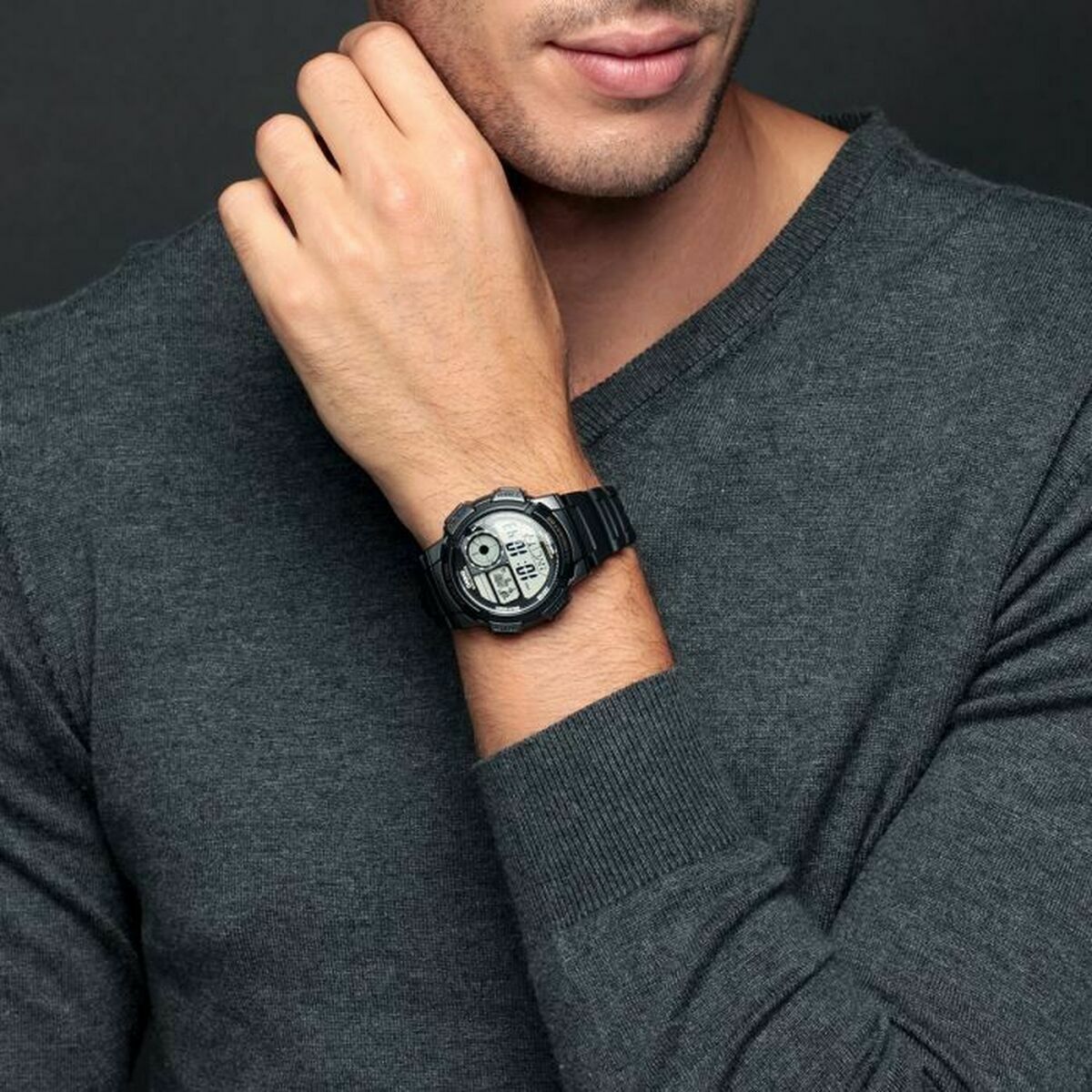 Orologio Unisex Casio AE-1000W-1AVEF Digitale Quarzo Sportivo 3 S0442987_1